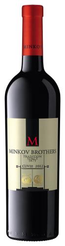 вино БР.МИНКОВИ КЮВЕ ЧЕРВЕНО 0.75л